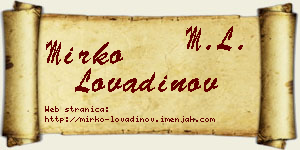 Mirko Lovadinov vizit kartica